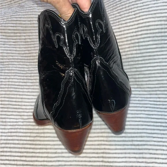 Free People New Frontier Patent Leather Boots sz 6 - Picture 7 of 14